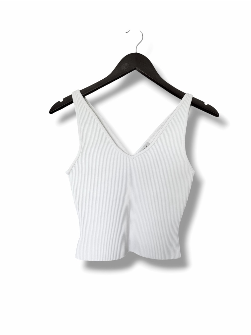 Aritzia Babaton Sculpt Knit Double V Tank in White Size S